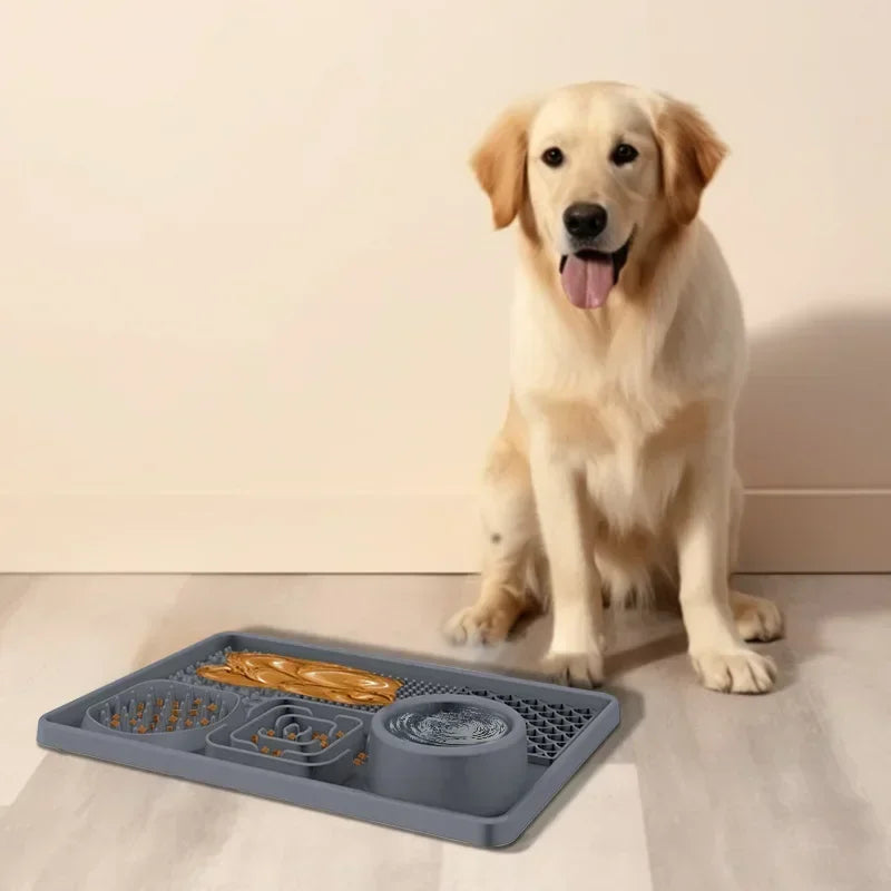 Slow Lick Mat for Dogs & Cats – Silicone Suction Licking Pad
