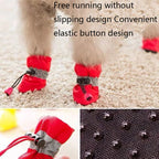 Waterproof Dog Boots for Small Dogs – Set of 4 with Non-Slip Rubber Sole