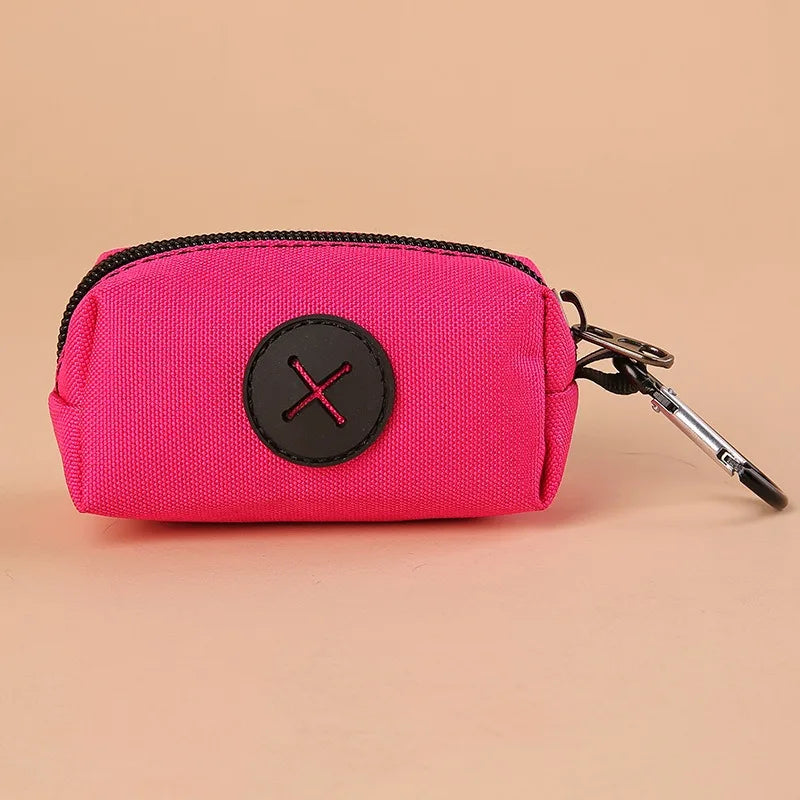 Canvas Dog Poop Bag Dispenser with Carabiner Clip – Eco-Friendly